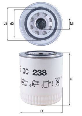 Eļļas filtrs - OC 238