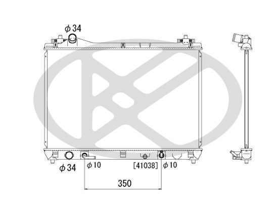 Motora dzesēsanas radiators - PL102058