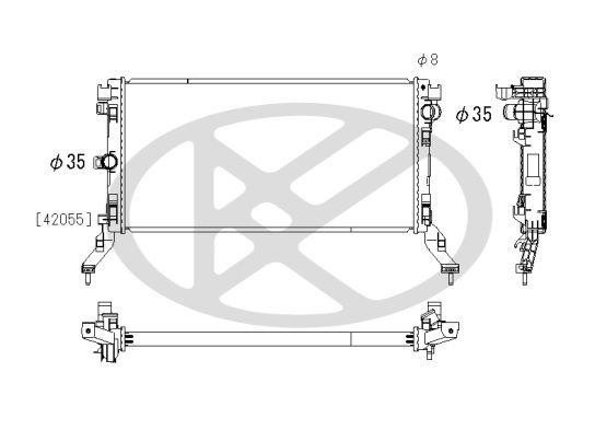 Motora dzesēsanas radiators - PL493029
