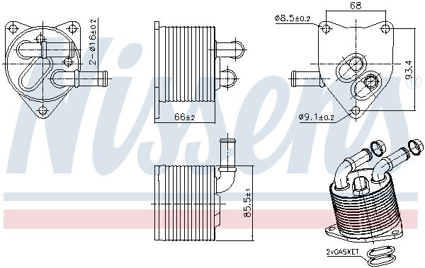 Eļļas radiators, Automātiskā pārnesumkārba - 91512