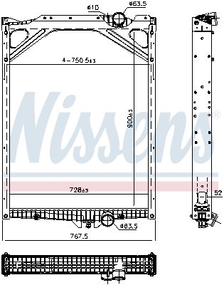 Motora dzesēsanas radiators - 606367