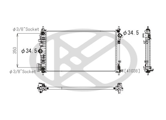 Motora dzesēsanas radiators - PL312574