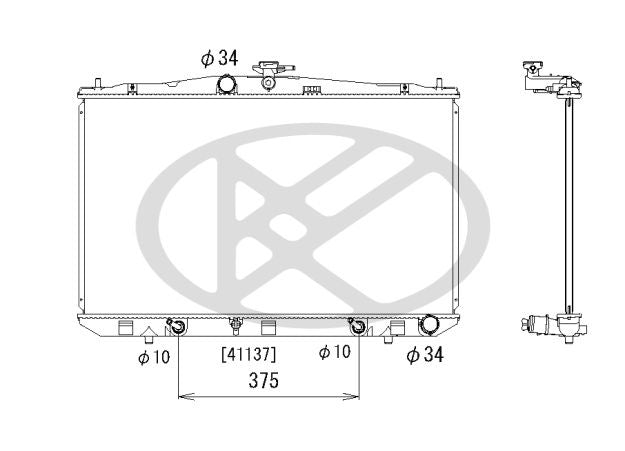 Motora dzesēsanas radiators - PL012281