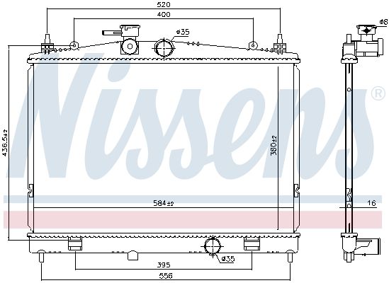 Motora dzesēsanas radiators - 68735