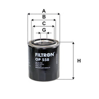Eļļas filtrs - OP 558