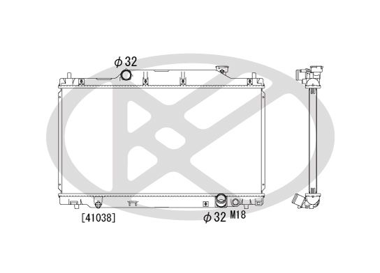 Motora dzesēsanas radiators - PL081578
