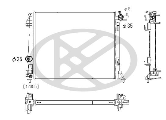 Motora dzesēsanas radiators - PL493520