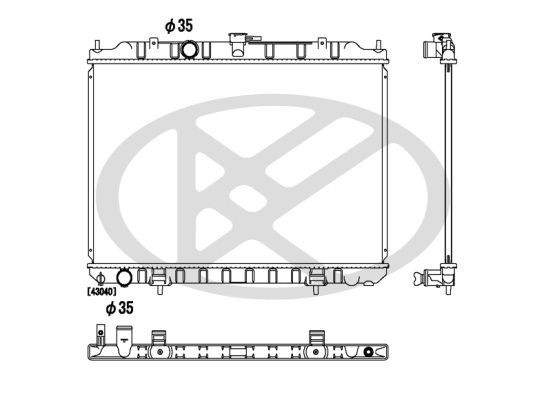 Motora dzesēsanas radiators - PL021933R
