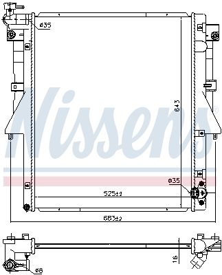 Motora dzesēsanas radiators - 606549