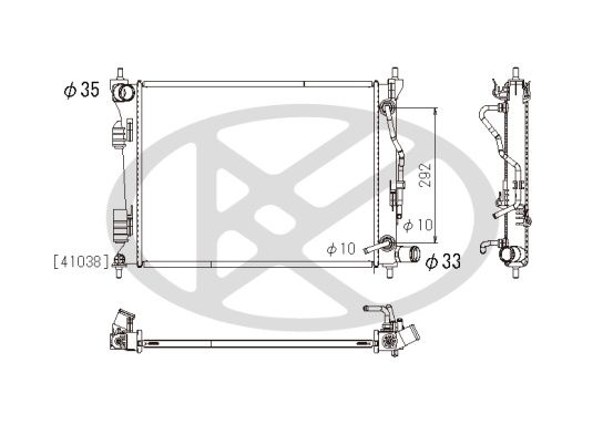 Motora dzesēsanas radiators - PL812654