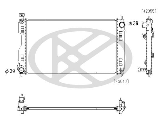 Motora dzesēsanas radiators - PL093470