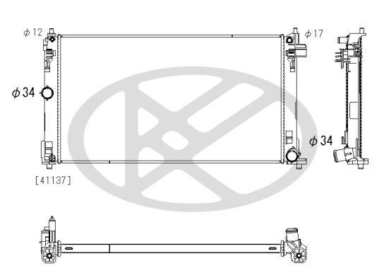 Motora dzesēsanas radiators - PL013405