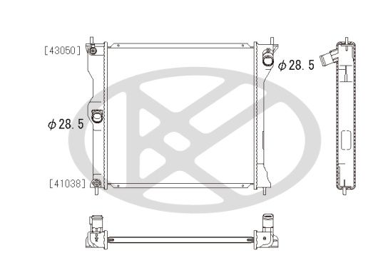 Motora dzesēsanas radiators - PL032300