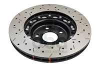 5000 series - Crossed Drilled & Slotted 2-Piece Black Hat - DBA5000BLKXS