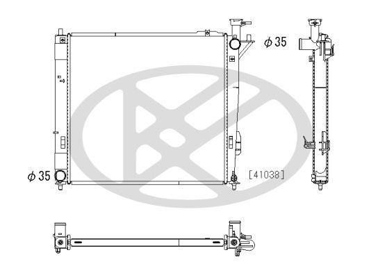 Motora dzesēsanas radiators - PL812978