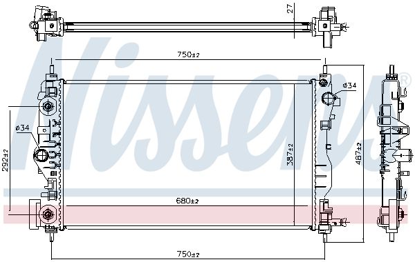 Motora dzesēsanas radiators - 61707