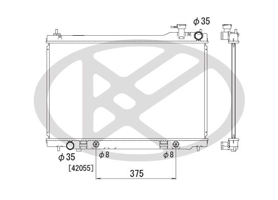 Motora dzesēsanas radiators - PL021676