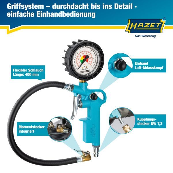 Riepu pumpēšanas pistoles un spiediena mērītāji - 9041-1