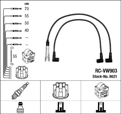 Augstsprieguma vadu komplekts - 8621