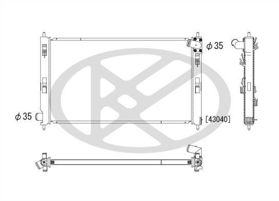 Motora dzesēsanas radiators - PL032037