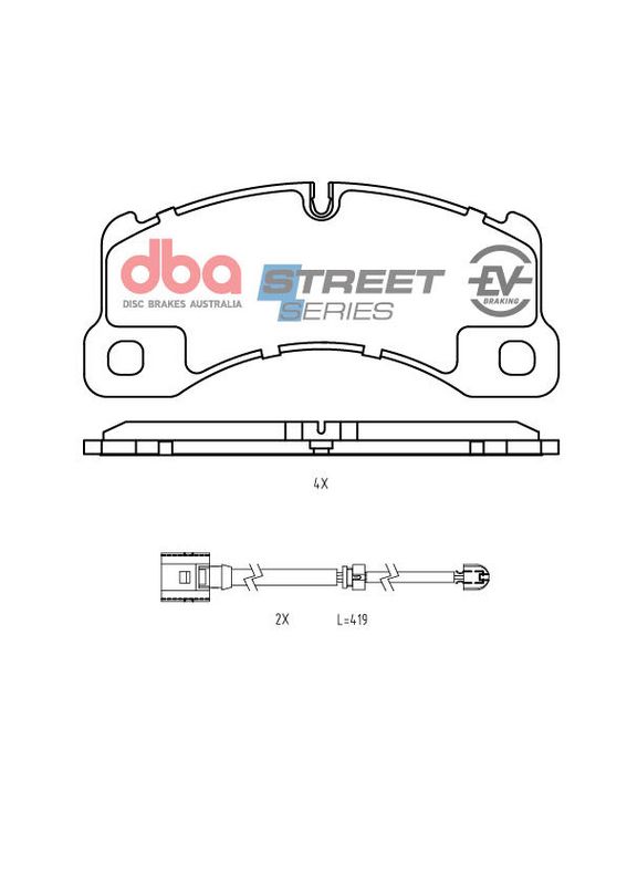 DBA SSEV STREET SERIES BRAKE PADS | Front Axle - DB15102SSEV