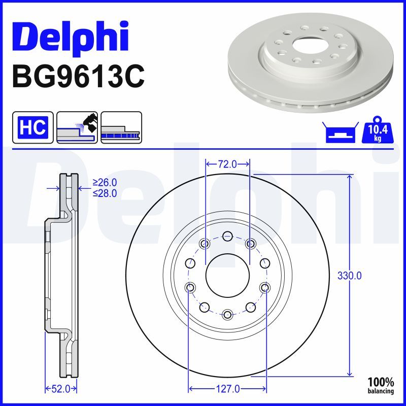 Bremžu diski - BG9613C