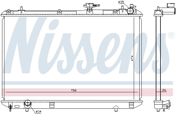Motora dzesēsanas radiators - 646828