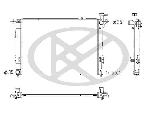 Motora dzesēsanas radiators - PL812831