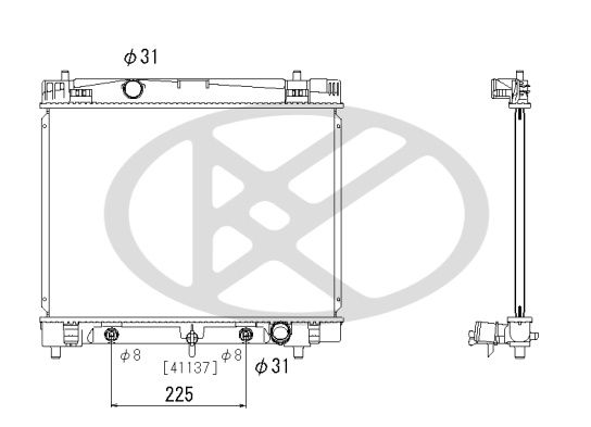 Motora dzesēsanas radiators - PL011953