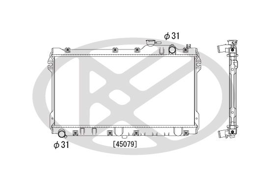 Motora dzesēsanas radiators - PL060245