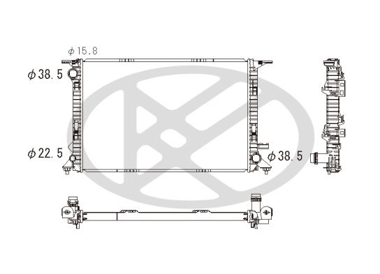 Motora dzesēsanas radiators - PL442802