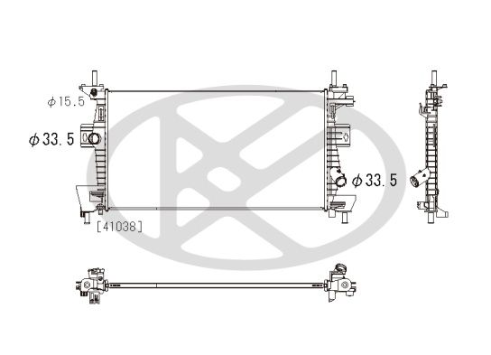 Motora dzesēsanas radiators - PL322656R