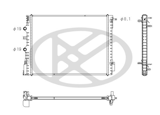 Motora dzesēsanas radiators - PL493551