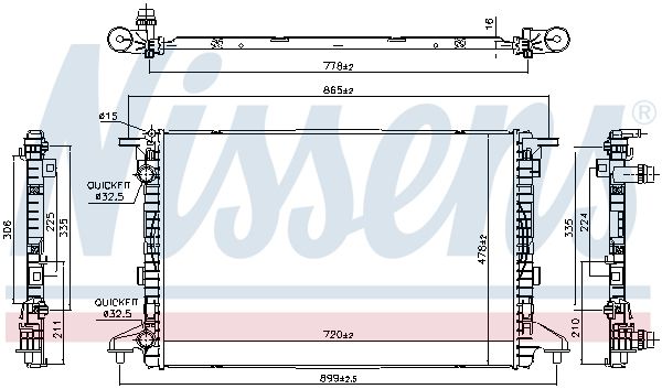 Motora dzesēsanas radiators - 606463