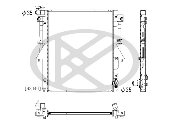 Motora dzesēsanas radiators - PL033320