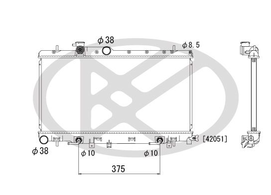 Motora dzesēsanas radiators - PL092155