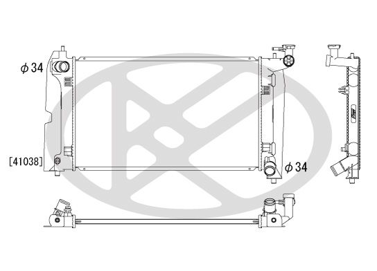 Motora dzesēsanas radiators - PL011609