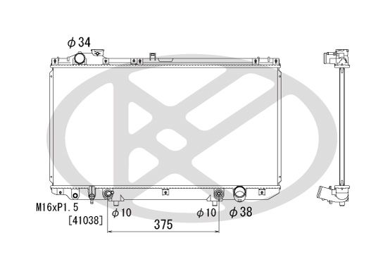 Motora dzesēsanas radiators - PL010646T