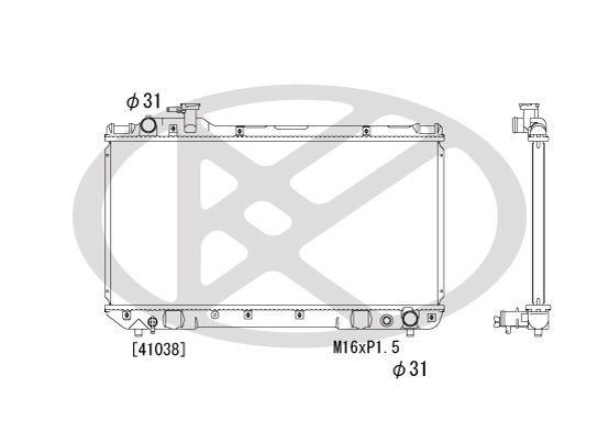 Motora dzesēsanas radiators - PL010401