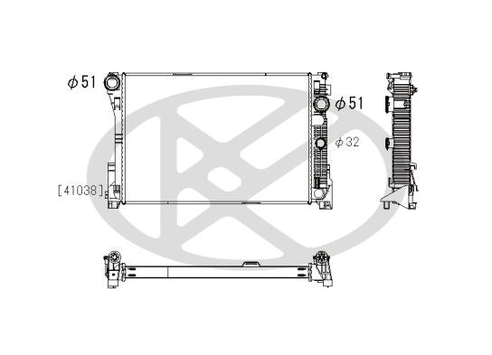 Motora dzesēsanas radiators - PL412484