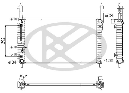 Motora dzesēsanas radiators - PL313203
