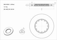 5000 series - Crossed Drilled, Slotted & Dimpled - Rotor Only - DBA52592.1XD