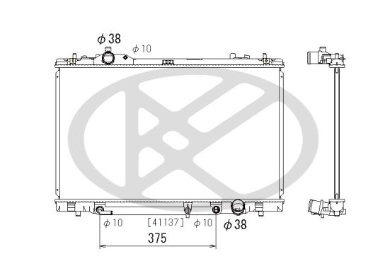 Motora dzesēsanas radiators - PL012322