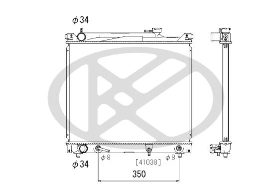 Motora dzesēsanas radiators - PL100833