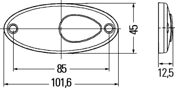 Sānu gabarītlukturis - 2PS 964 295-057
