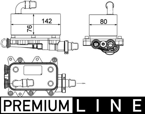Öljynjäähdytin, autom. vaihteisto - CLC 18 000P