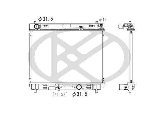 Motora dzesēsanas radiators - PL012487