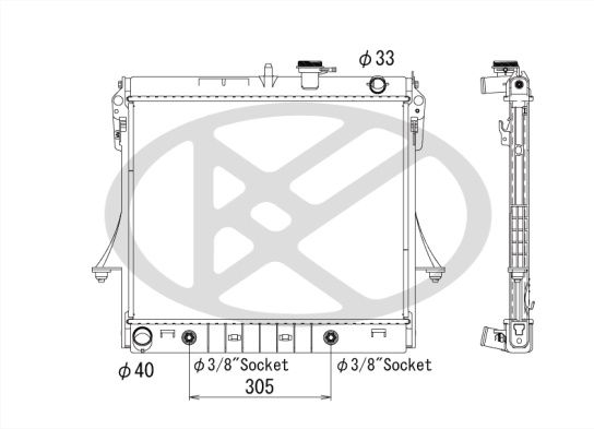 Motora dzesēsanas radiators - PL312746R