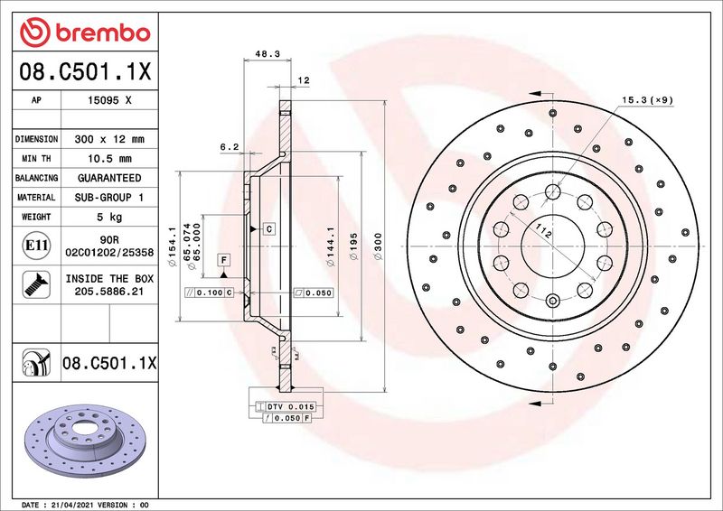 Jarrulevy - 08.C501.1X