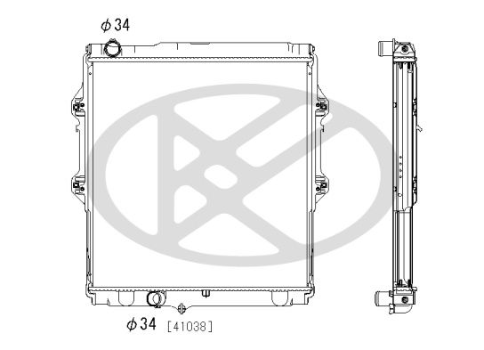 Motora dzesēsanas radiators - PL013061
